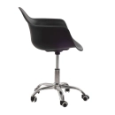 Cadeira com rodízios Eames Office escritório com apoio de braços - Preto