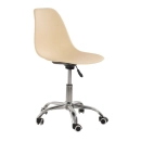Cadeira com rodízios Eames Office escritório - Creme