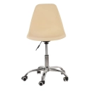 Cadeira com rodízios Eames Office escritório - Creme