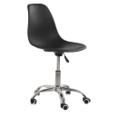 Cadeira com rodízios Eames Office escritório - Preto