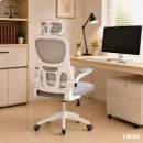 Cadeira de Escritório Presidente Genebra Mesh Ergonômica - Branco