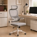 Cadeira de Escritório Presidente Genebra Mesh Ergonômica - Branco