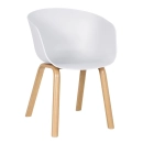 Cadeira de jantar Cassia com design moderno e assento confortável – Branco