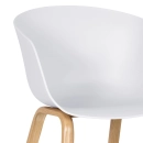 Cadeira de jantar Cassia com design moderno e assento confortável – Branco