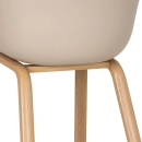 Cadeira de jantar Cassia com design moderno e assento confortável - Nude
