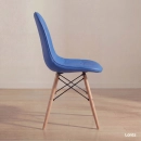 Cadeira de jantar Charles Eames Eiffel Botonê Estofada - Azul