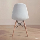Cadeira de jantar Charles Eames Eiffel Botonê Estofada - Cinza claro