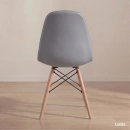 Cadeira de jantar Charles Eames Eiffel Botonê Estofada - Cinza escuro