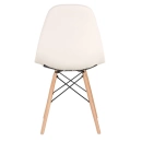 Cadeira de jantar Charles Eames Eiffel Botonê Estofada - Creme