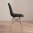 Cadeira de jantar Charles Eames Eiffel Botonê Estofada - Preto