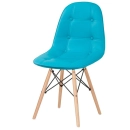 Cadeira de jantar Charles Eames Eiffel Botonê Estofada - Tiffany