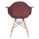 Cadeira de jantar Charles Eames  Eiffel DAW em Polipropileno - Marrom