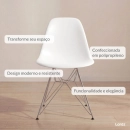 Cadeira de jantar Charles Eames Eiffel DKR em Polipropileno - Branco