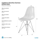 Cadeira de jantar Charles Eames Eiffel DKR em Polipropileno - Branco