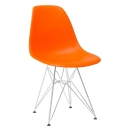 Cadeira de jantar Charles Eames Eiffel DKR em Polipropileno - Laranja