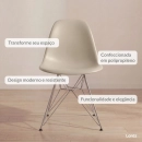 Cadeira de jantar Charles Eames Eiffel DKR em Polipropileno - Nude
