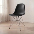 Cadeira de jantar Charles Eames Eiffel DKR em Polipropileno - Preto