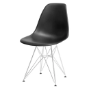 Cadeira de jantar Charles Eames Eiffel DKR em Polipropileno - Preto