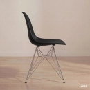 Cadeira de jantar Charles Eames Eiffel DKR em Polipropileno - Preto