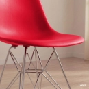 Cadeira de jantar Charles Eames Eiffel DKR em Polipropileno - Vermelho