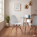 Cadeira de jantar Charles Eames Eiffel DSW em Polipropileno - Branco