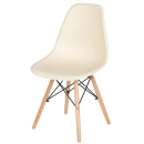 Cadeira de jantar Charles Eames Eiffel DSW em Polipropileno - Creme