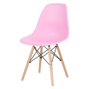 Cadeira de jantar Charles Eames Eiffel DSW em Polipropileno - Rosa claro