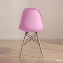 Cadeira de jantar Charles Eames Eiffel DSW em Polipropileno - Rosa claro