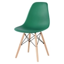Cadeira de jantar Charles Eames Eiffel DSW em Polipropileno - Verde escuro