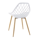 Cadeira de jantar Clarice Cloe com design contemporâneo - Branco