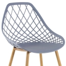 Cadeira de jantar Clarice Cloe com design contemporâneo - Cinza