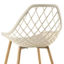 Cadeira de jantar Clarice Cloe com design contemporâneo – Nude