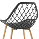 Cadeira de jantar Clarice Cloe com design contemporâneo – Preto