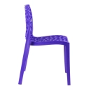Cadeira de jantar Gruvyer com design contemporâneo e anatômico - Roxo