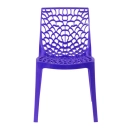 Cadeira de jantar Gruvyer com design contemporâneo e anatômico - Roxo