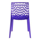 Cadeira de jantar Gruvyer com design contemporâneo e anatômico - Roxo