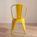 Cadeira de jantar Iron Tolix com design industrial – Amarelo
