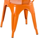 Cadeira de jantar Iron Tolix com design industrial - Laranja