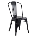 Cadeira de jantar Iron Tolix com design industrial - Preto Semibrilho