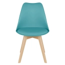 Cadeira de jantar Leda com assento estofado e design moderno - Tiffany