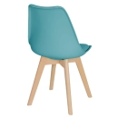 Cadeira de jantar Leda com assento estofado e design moderno - Tiffany