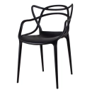 Cadeira de jantar Master Allegra Design Moderno em Polipropileno - Preto