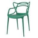 Cadeira de jantar Master Allegra Design Moderno em Polipropileno - Verde escuro