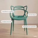 Cadeira de jantar Master Allegra Design Moderno em Polipropileno - Verde escuro