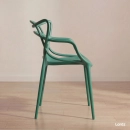 Cadeira de jantar Master Allegra Design Moderno em Polipropileno - Verde escuro