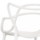 Cadeira de jantar Masters Allegra com pés desmontáveis - Branco