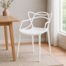 Cadeira de jantar Masters Allegra com pés desmontáveis - Branco