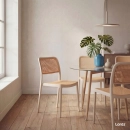 Cadeira de jantar Maya com design moderno e assento confortável - Branco