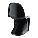 Cadeira design Panton com acabamento Brilhante - Preto