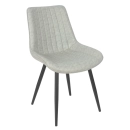 Cadeira estofada Chicago com design industrial - Cinza claro